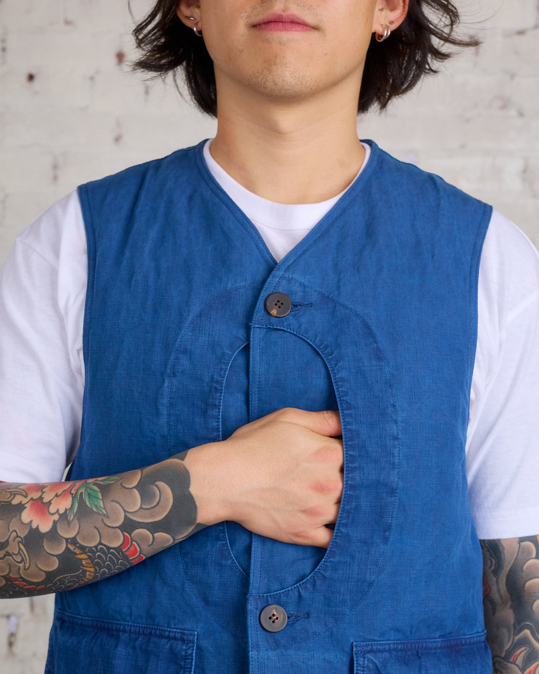 visvim Gusto Down Vest Indigo