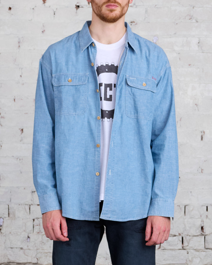 visvim I.C.T. Langer Chambray Button Shirt Lt.Indigo