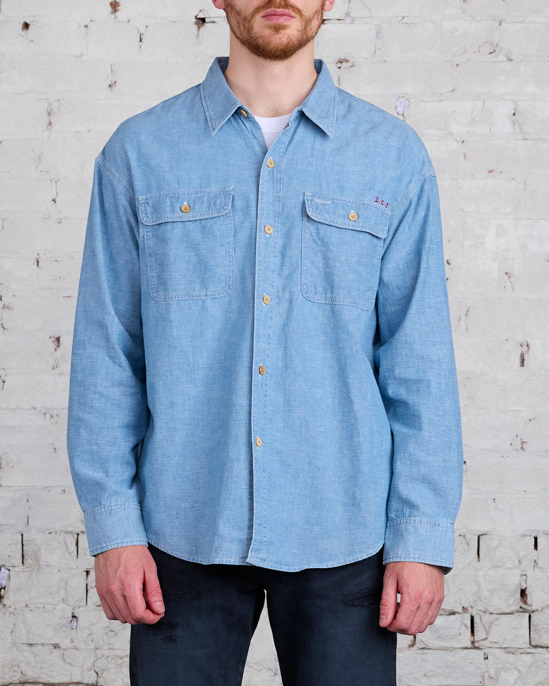 visvim I.C.T. Langer Chambray Button Shirt Lt.Indigo