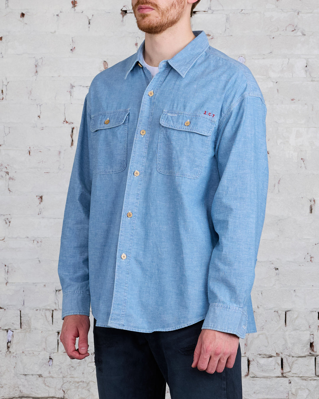 visvim I.C.T. Langer Chambray Button Shirt Lt.Indigo