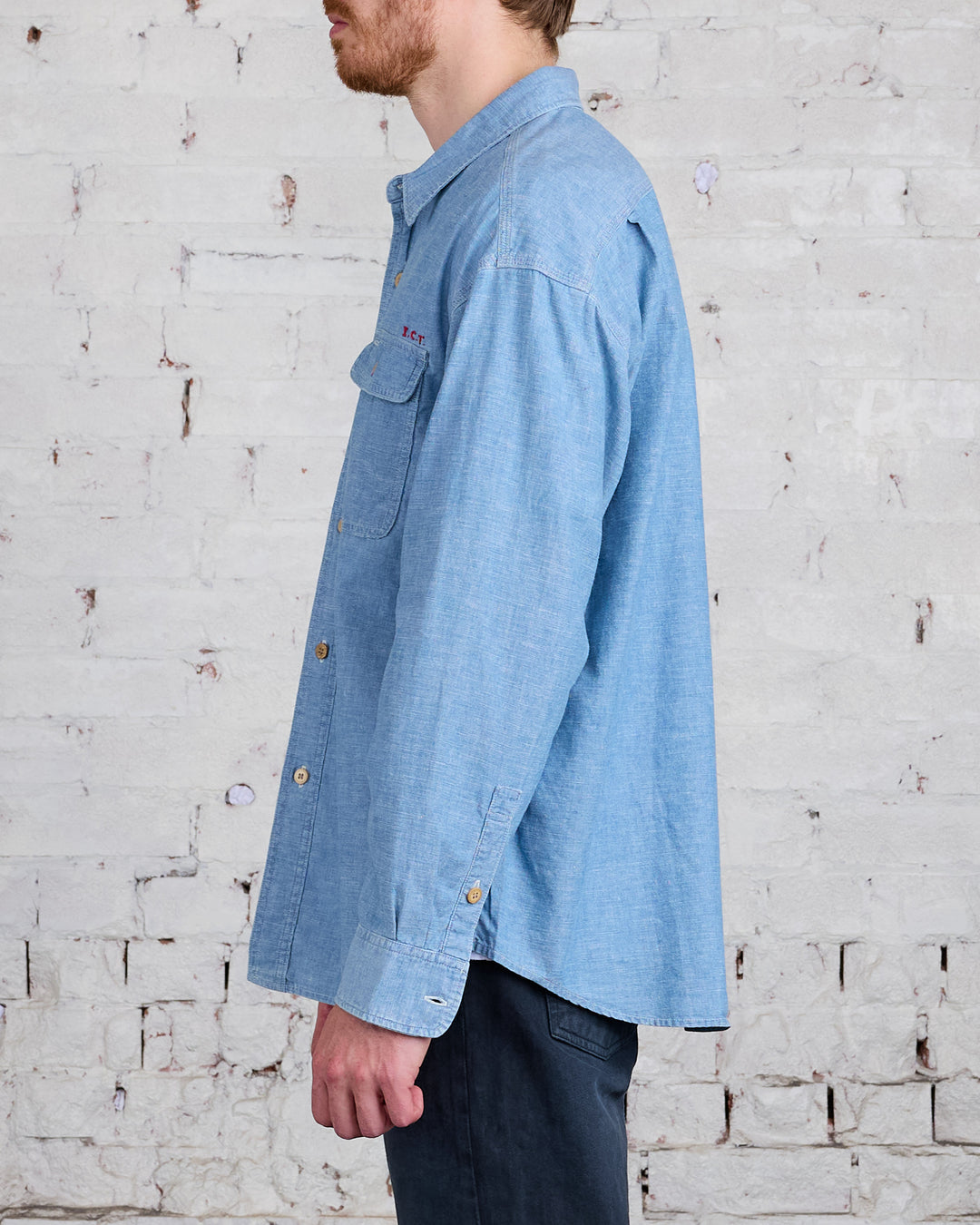 visvim I.C.T. Langer Chambray Button Shirt Lt.Indigo