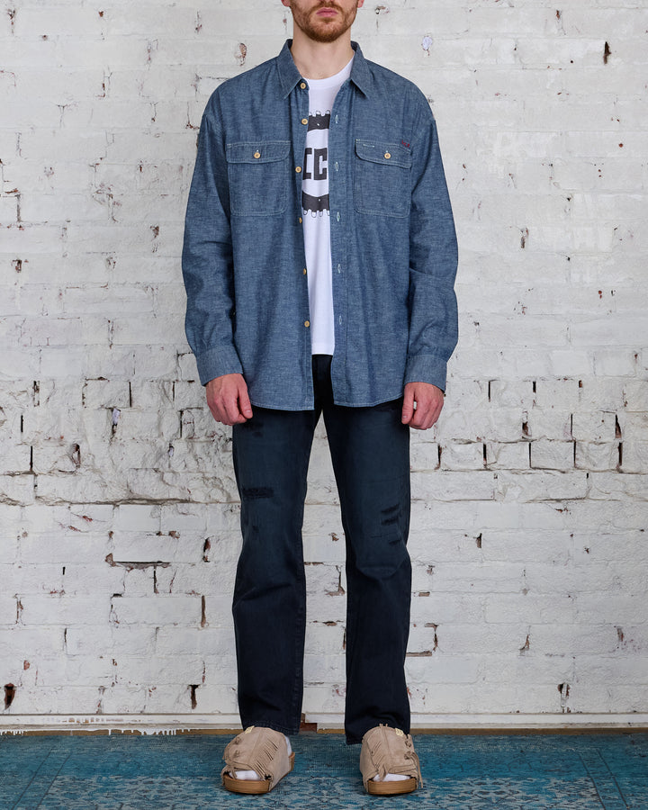 visvim I.C.T. Langer Chambray Button Shirt Indigo