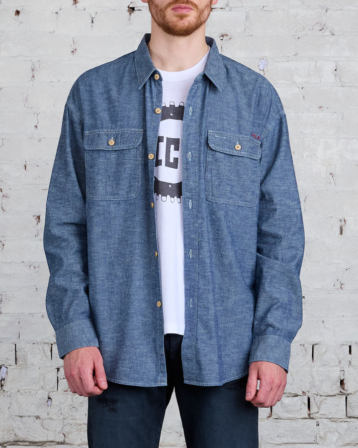 visvim I.C.T. Langer Chambray Button Shirt Indigo