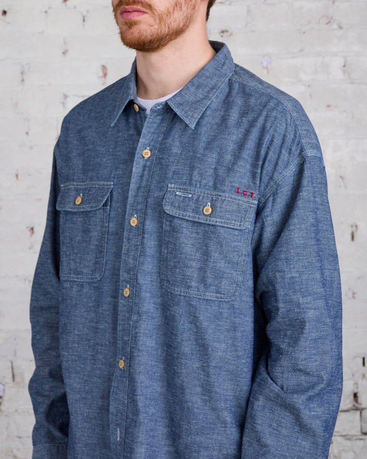 visvim I.C.T. Langer Chambray Button Shirt Indigo