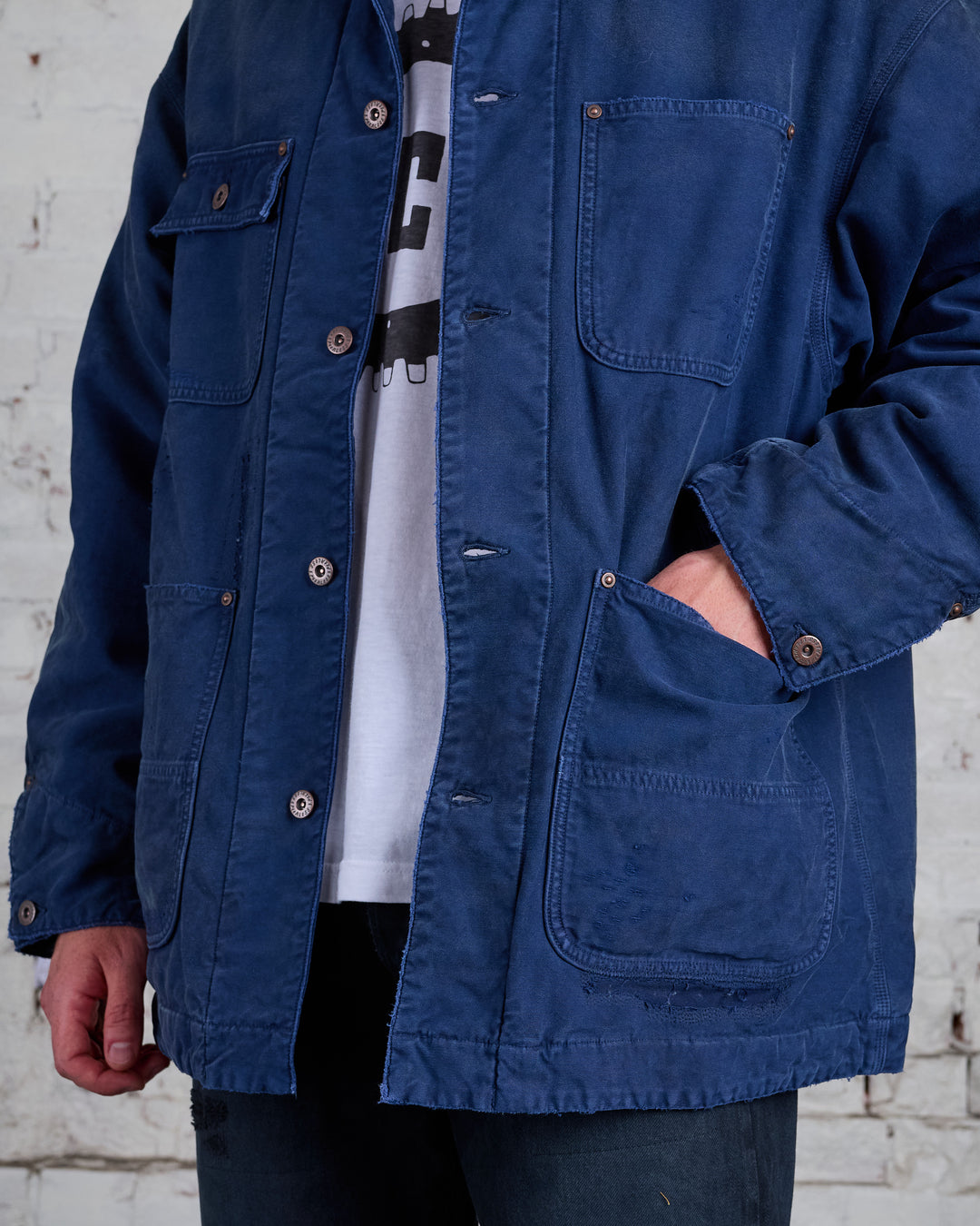 visvim I.C.T. Macray Coverall Jacket Crash Navy