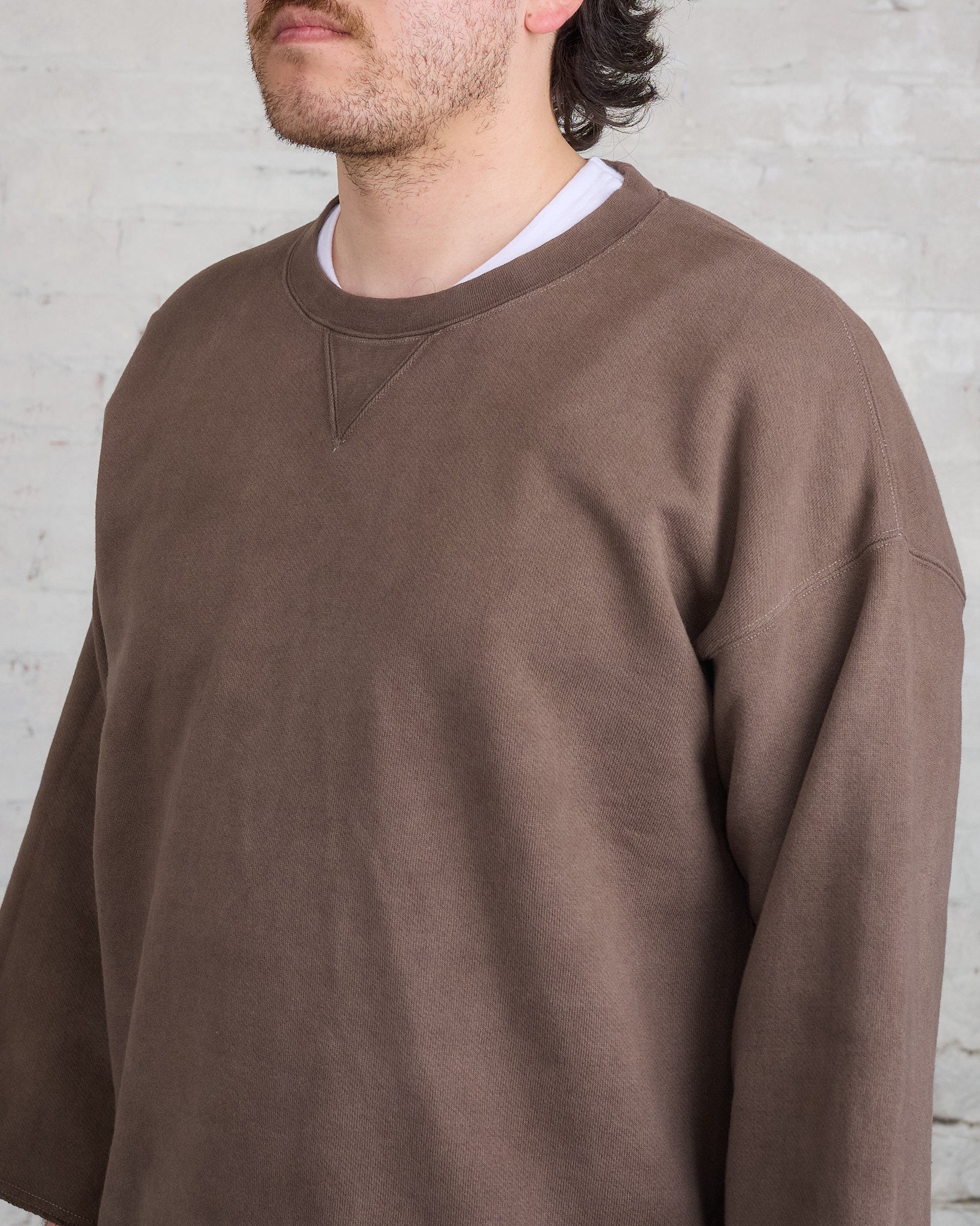 visvim Jumbo SB 3/4 Crew Sweat (N.D.) Mud