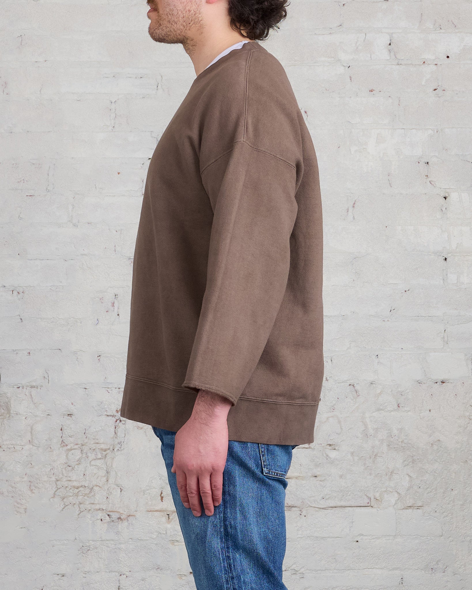 visvim Jumbo SB 3/4 Crew Sweat (N.D.) Mud