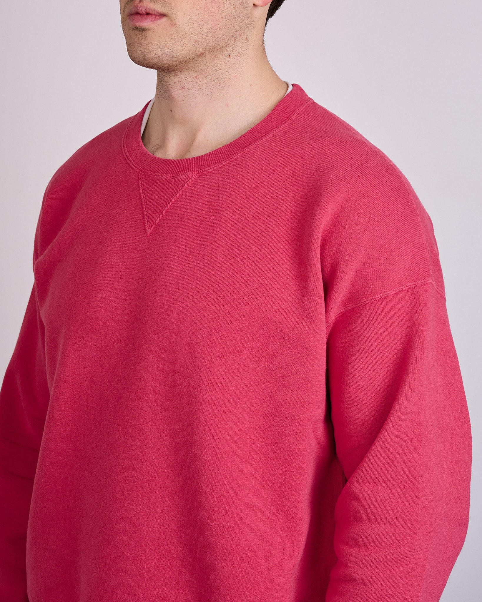 visvim Jumbo SB Crew Sweat DMGD Red – LESS 17