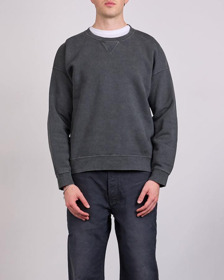 visvim Jumbo SB Sweat Long Sleeve Crewneck DMGD Black