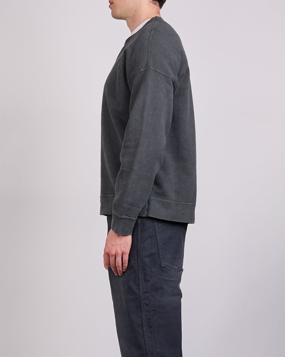 visvim Jumbo SB Sweat Long Sleeve Crewneck DMGD Black