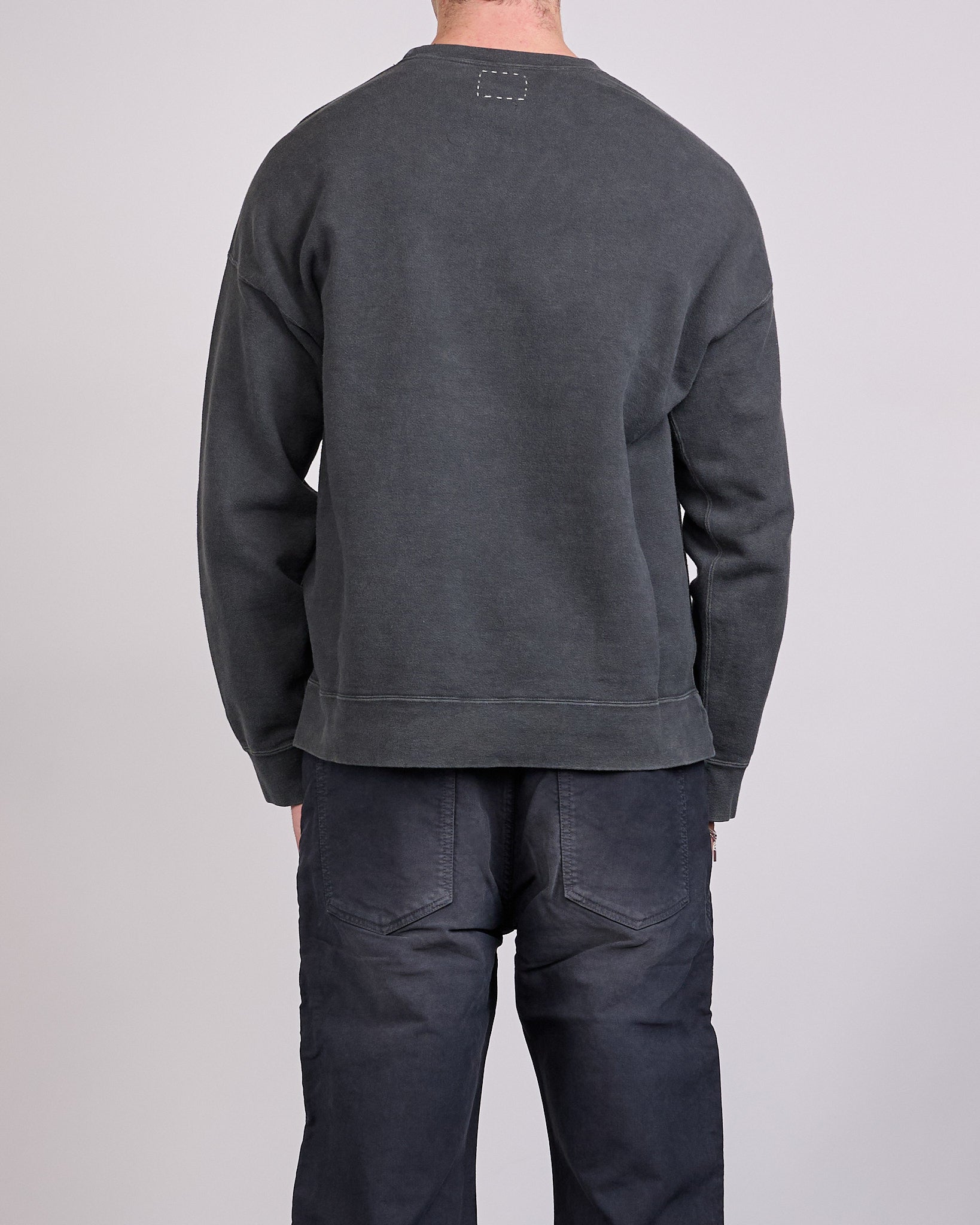 visvim Jumbo SB Sweat Long Sleeve Crewneck DMGD Black – LESS 17
