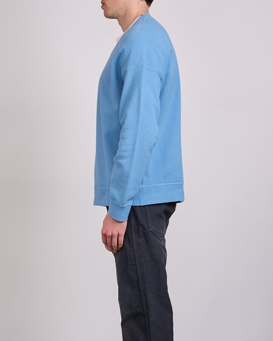 visvim Jumbo SB Sweat Long Sleeve Crewneck DMGD Lt.Blue