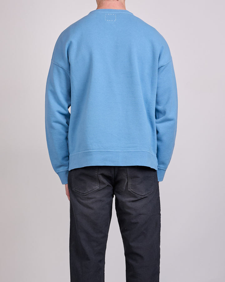 visvim Jumbo SB Sweat Long Sleeve Crewneck DMGD Lt.Blue