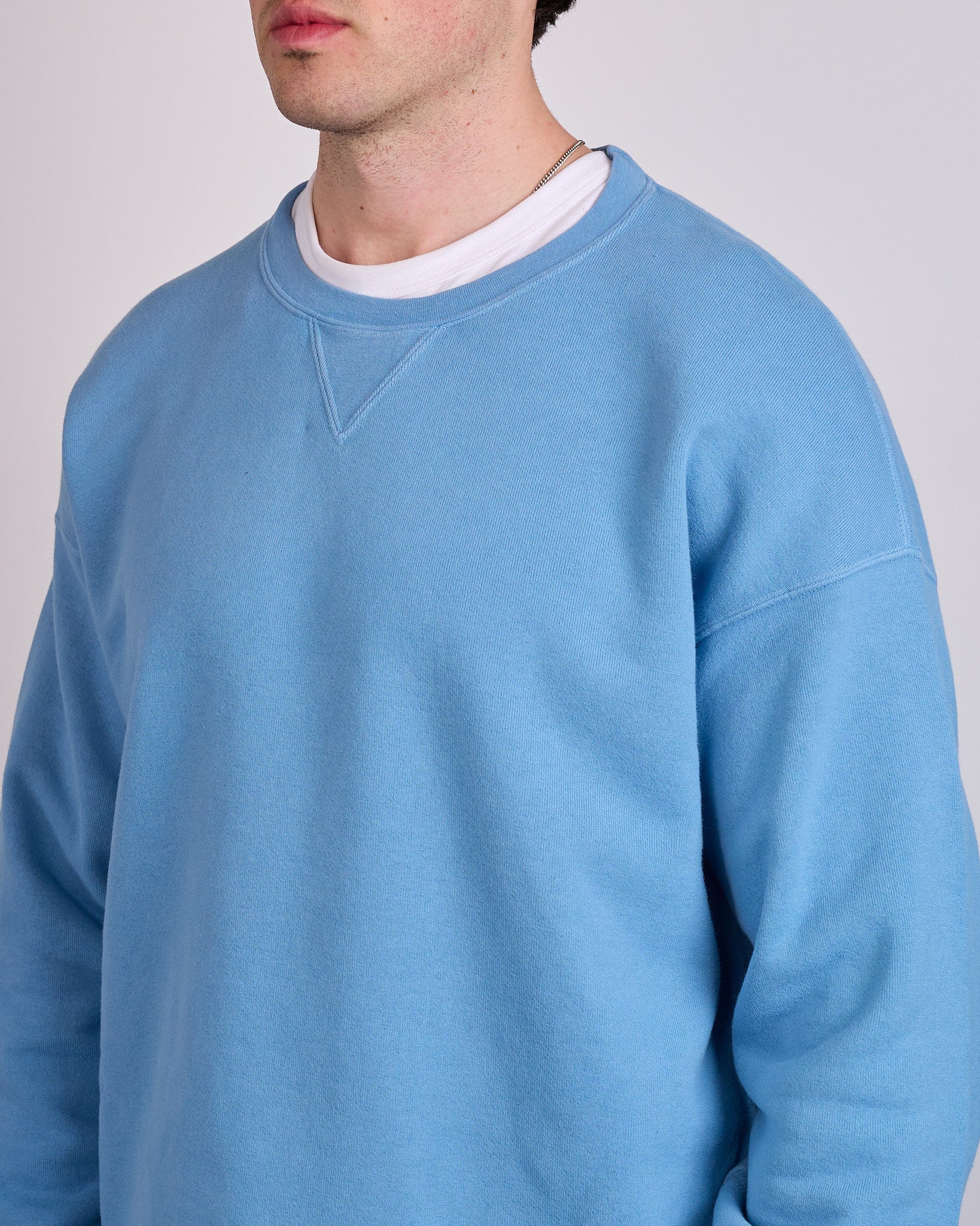 visvim Jumbo SB Sweat Long Sleeve Crewneck DMGD Lt.Blue – LESS 17