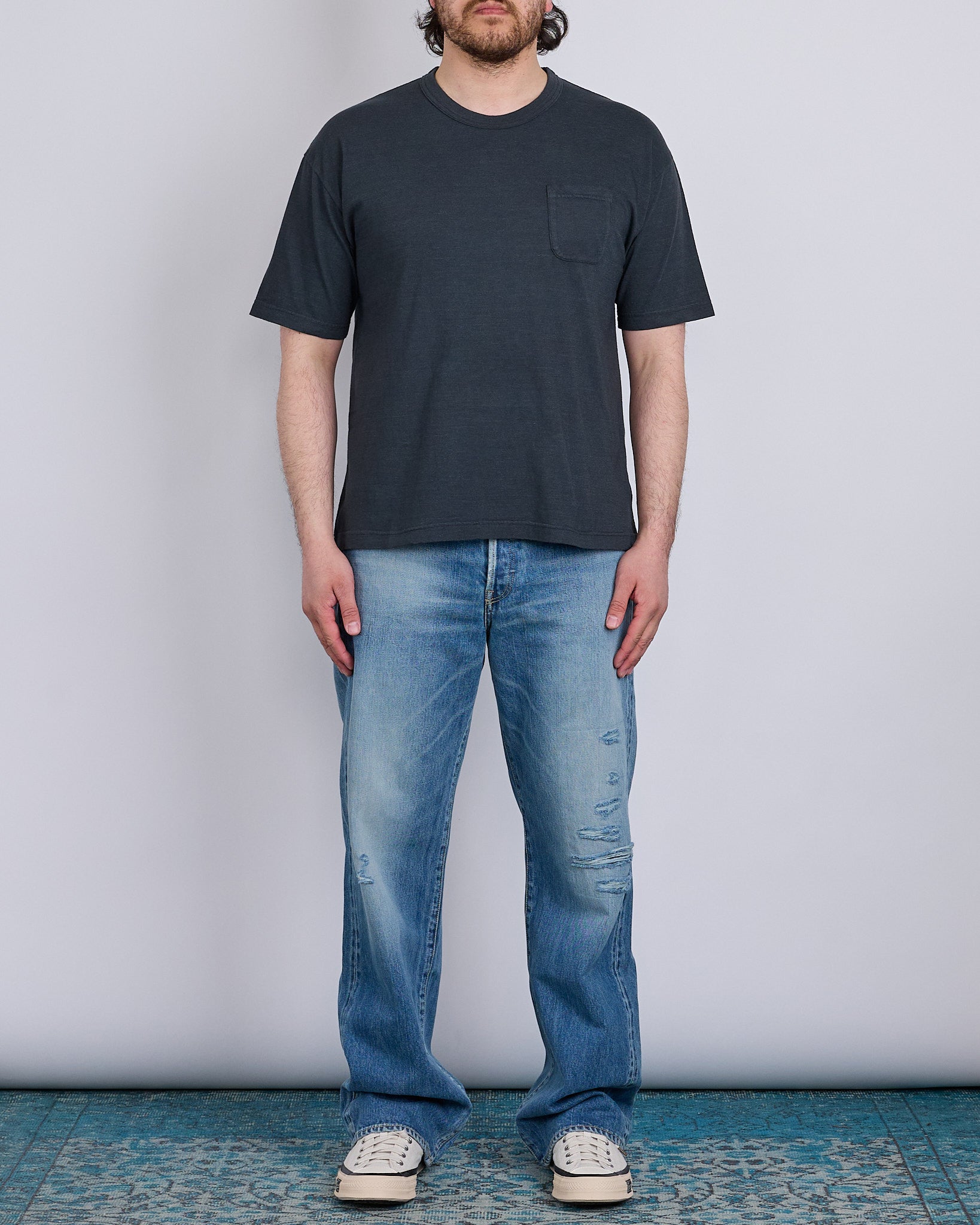 visvim Jumbo Short Sleeve T-Shirt DMGD Black – LESS 17
