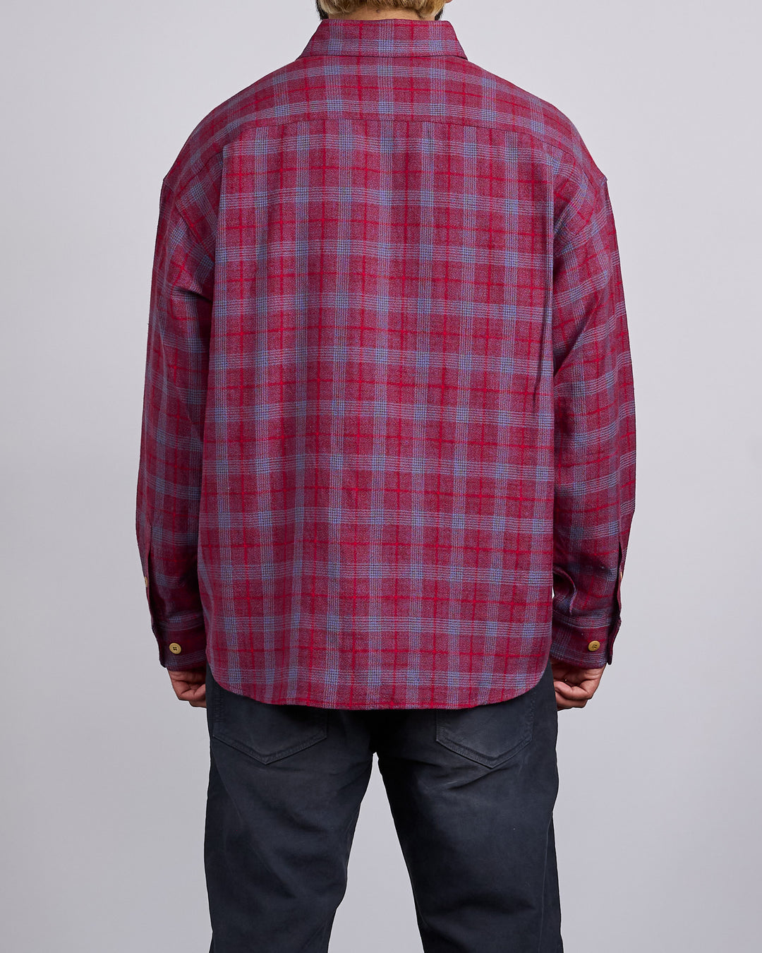 visvim Lumber Check Long Sleeve Button Shirt Red
