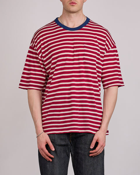 visvim Mondo Border T-Shirt (Fine Wool) Red – LESS 17