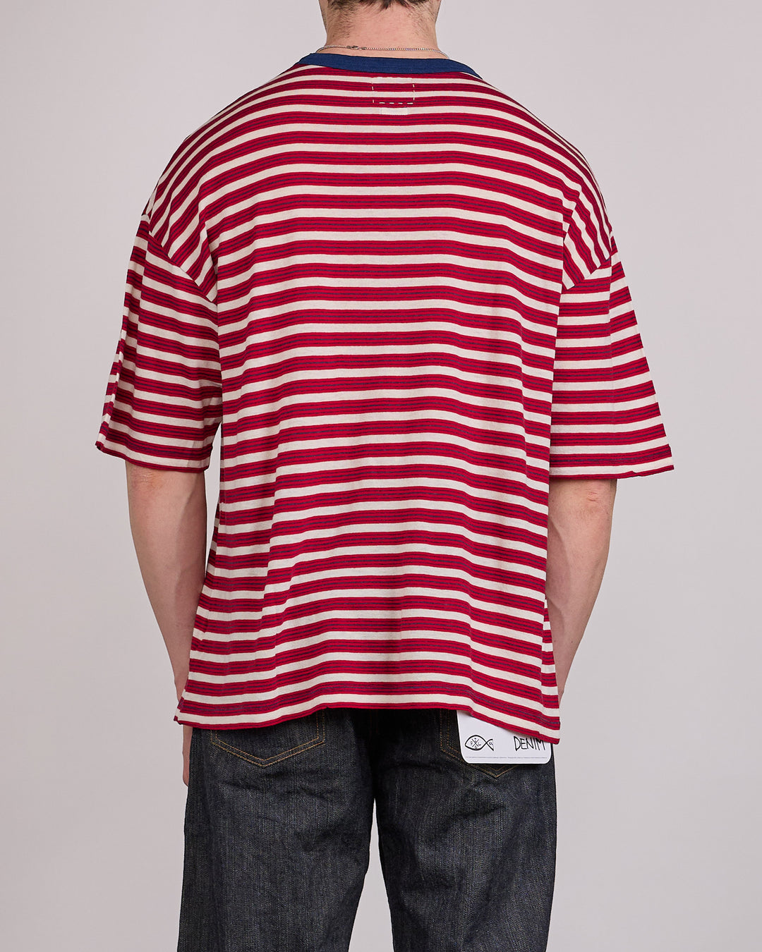 visvim Mondo Border T-Shirt (Fine Wool) Red
