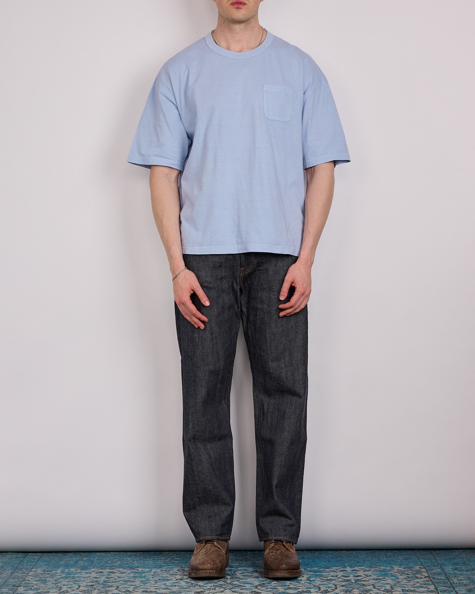 visvim Mondo T-Shirt DMGD Lt.Blue – LESS 17