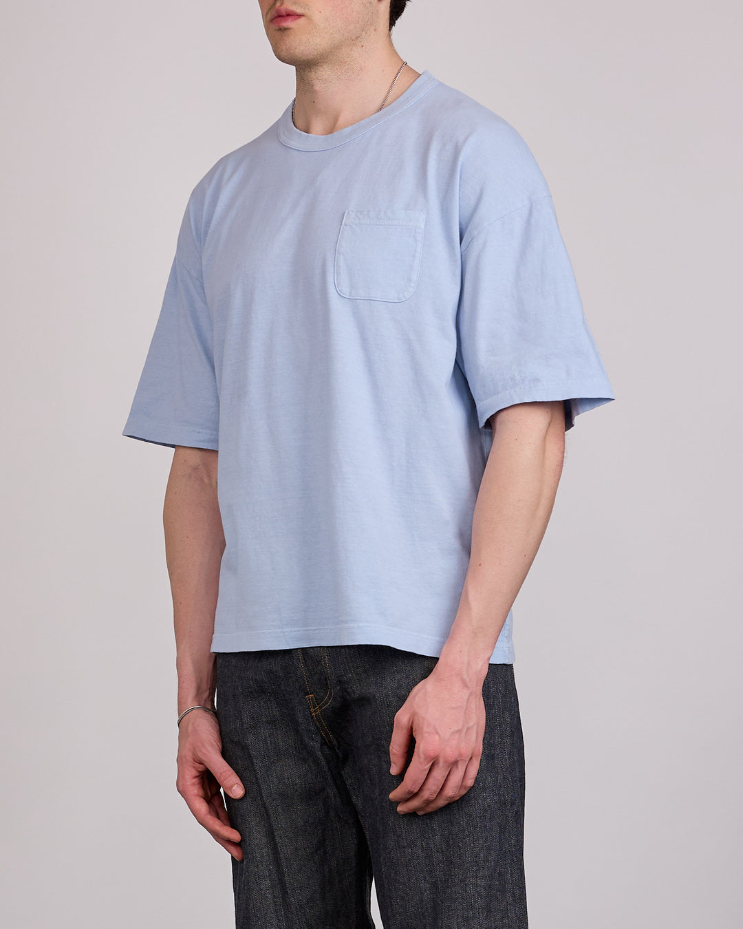 visvim Mondo T-Shirt DMGD Lt.Blue