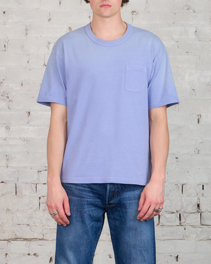 visvim Motors Club Jumbo Damaged Finish T-Shirt Blue