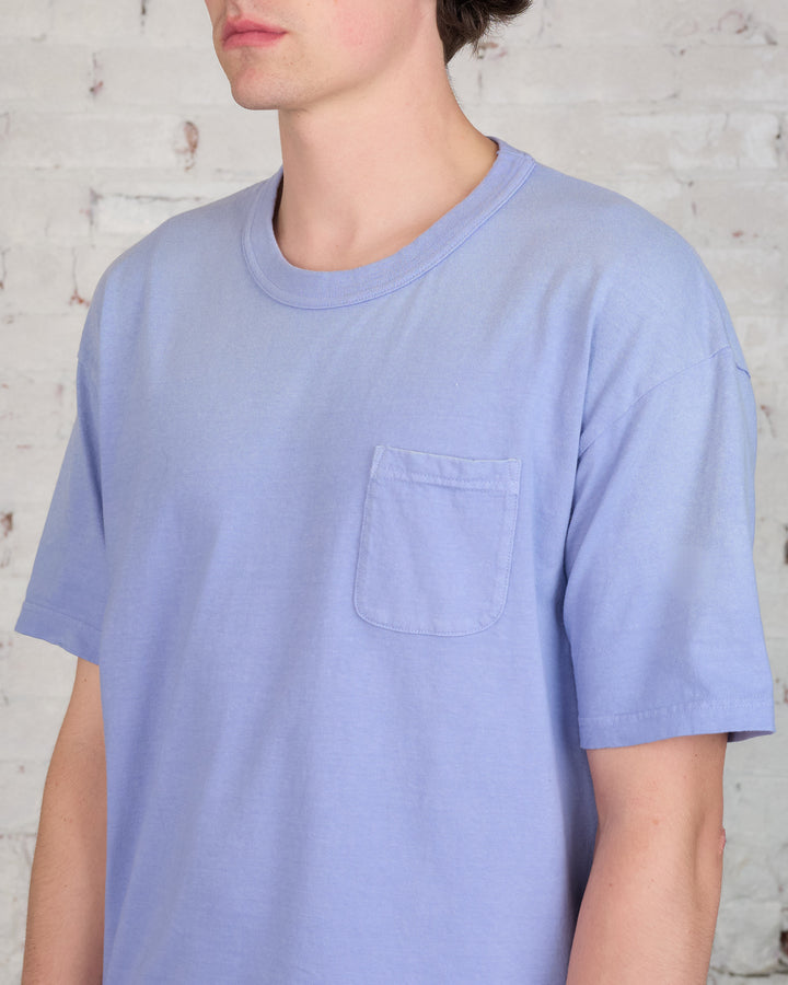 visvim Motors Club Jumbo Damaged Finish T-Shirt Blue