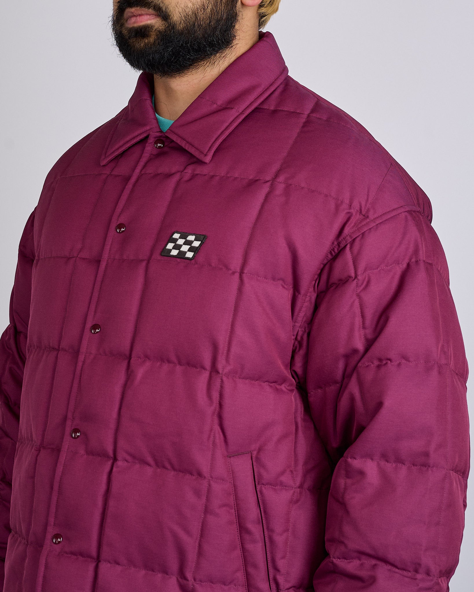 visvim Motors Coach Down Quilted Jacket Burgundy – LESS 17