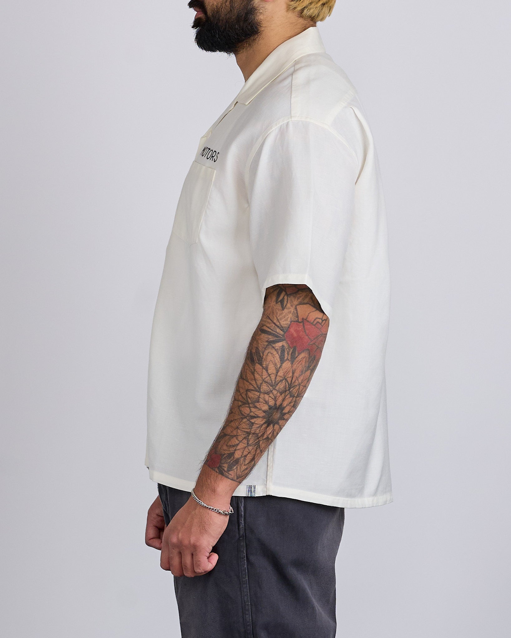 visvim Motors Crosby Shortsleeve Button Shirt White – LESS 17