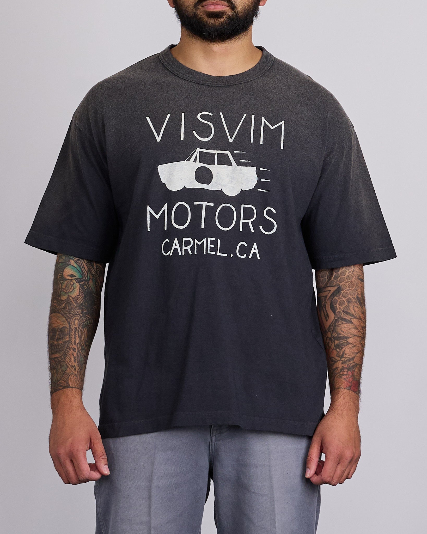 visvim Motors Jumbo Tee DMGD Black – LESS 17