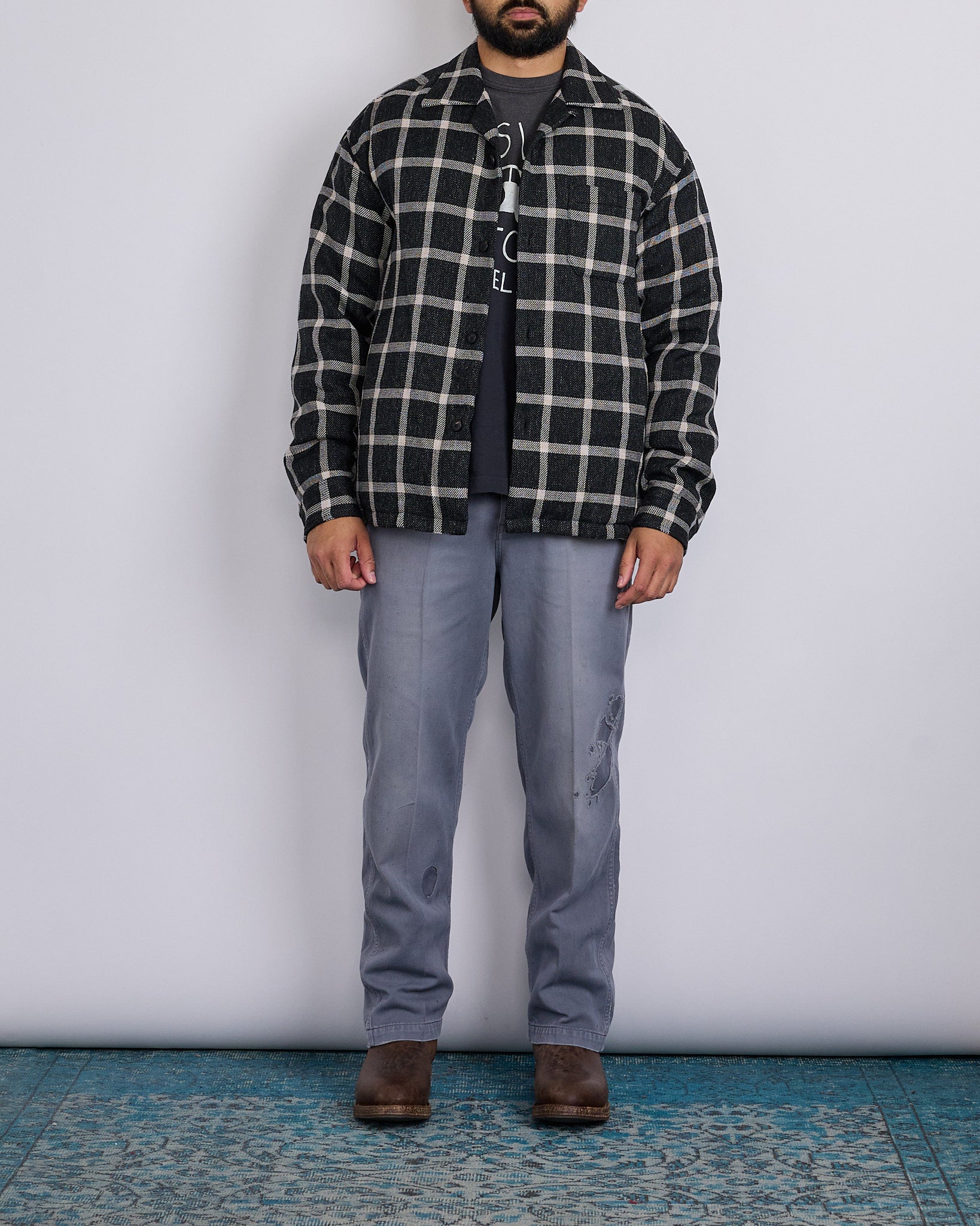 ジャケット・アウター visvim KEESEY CHECK DOWN JKT visvim Motors Keesey Check Down Jacket Black – LESS 17