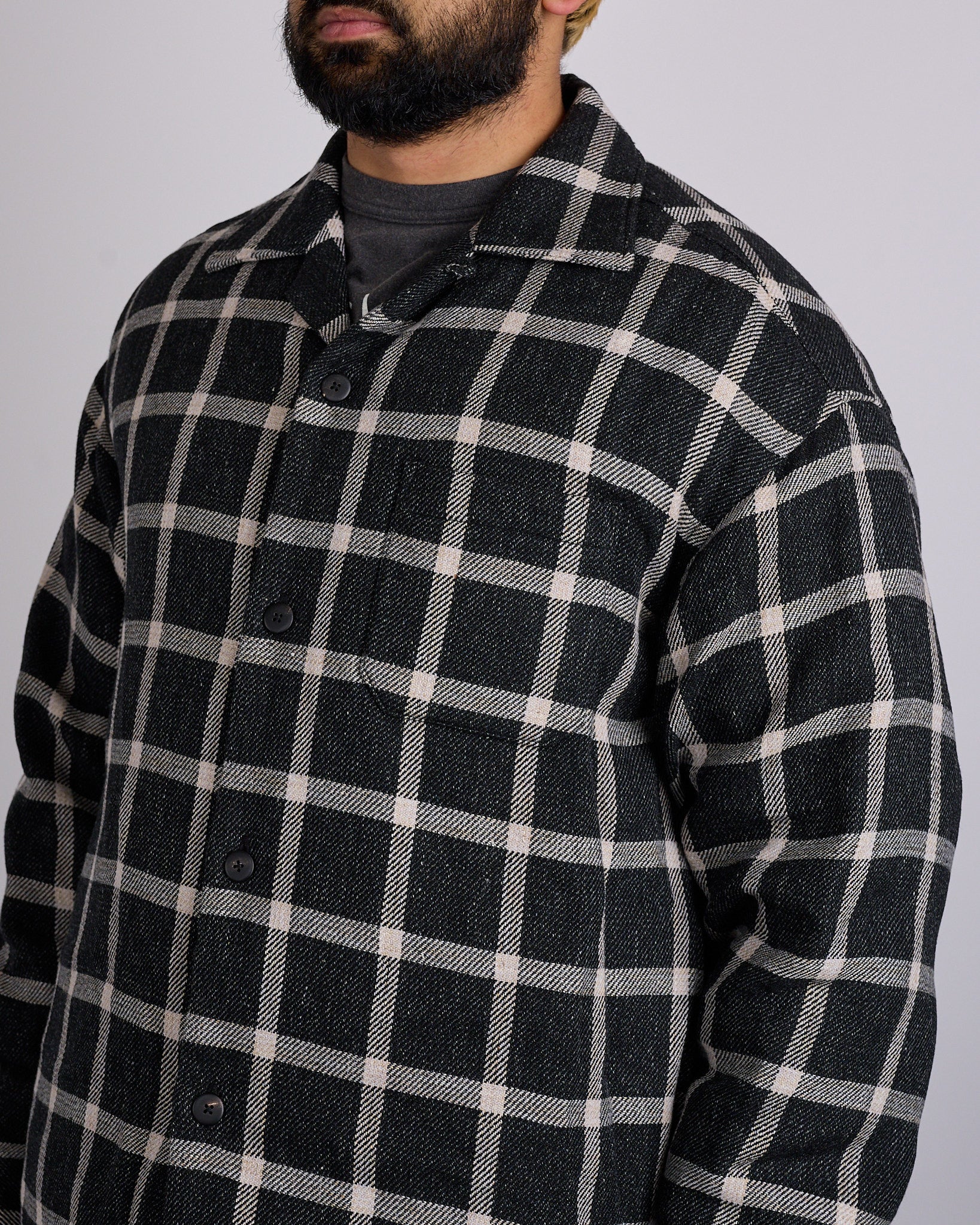 visvim Motors Keesey Check Down Jacket Black – LESS 17