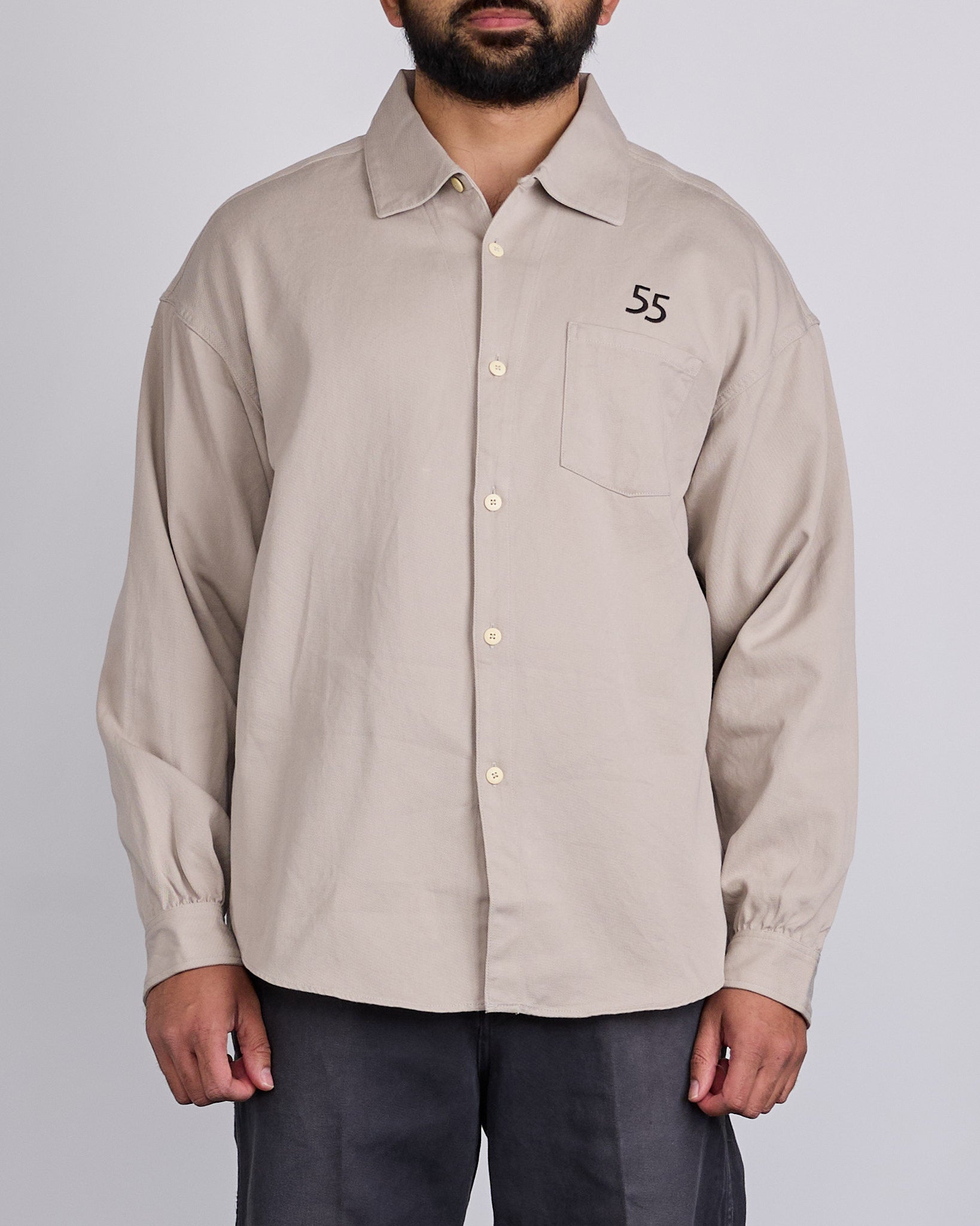 visvim Motors Palmer Longsleeve Button Shirt Ivory – LESS 17