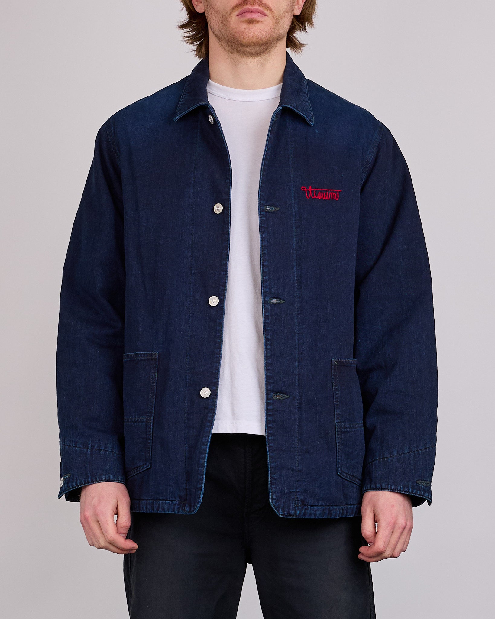 visvim Osiris Down Coverall Jacket DMGD Indigo – LESS 17