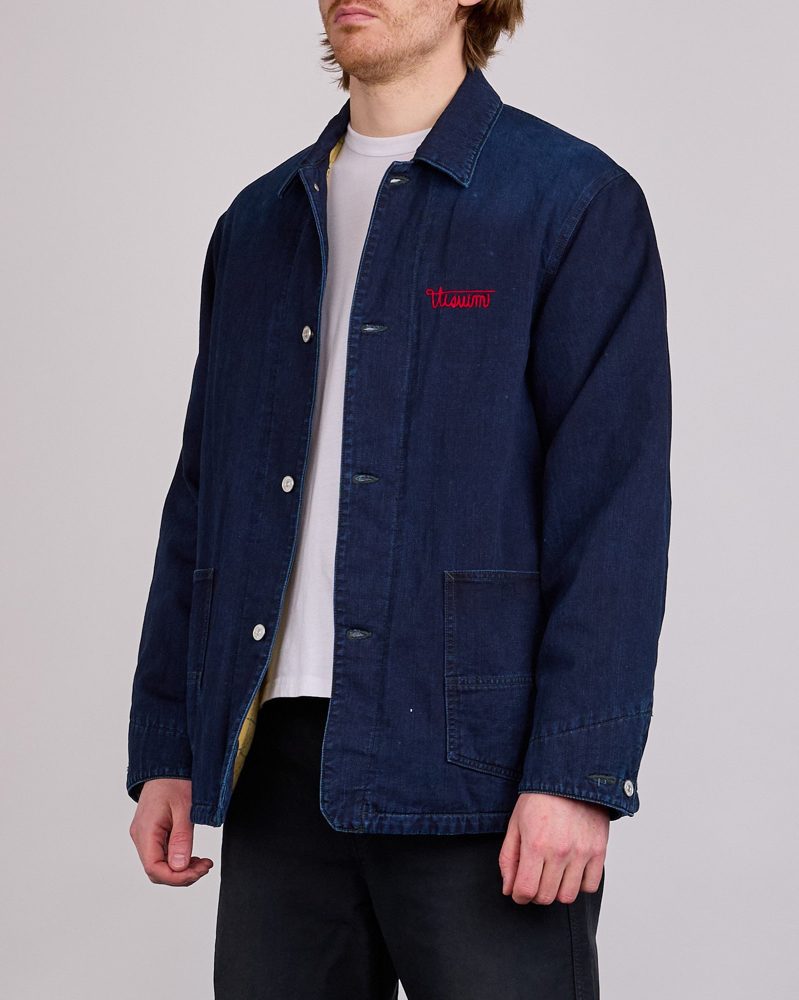 ジャケット・アウター visvim MOTORS CLUB SS COVERALL JKT DMGD Visvim SS Coverall Down DMGD | Indigo | Canoe Club