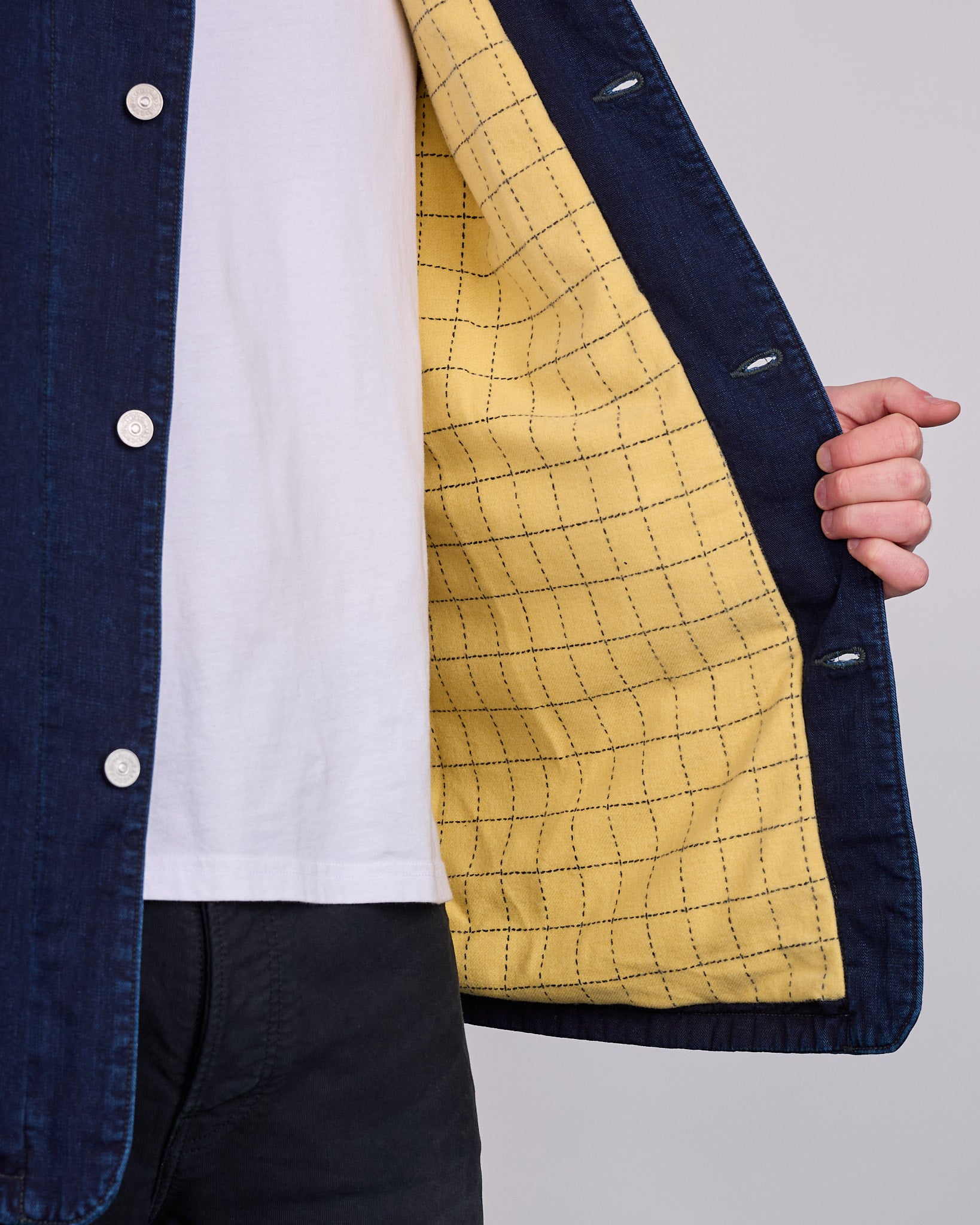 visvim Osiris Down Coverall Jacket DMGD Indigo – LESS 17
