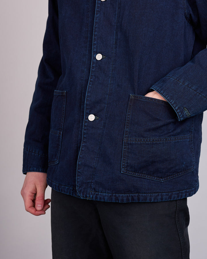 visvim Osiris Down Coverall Jacket DMGD Indigo