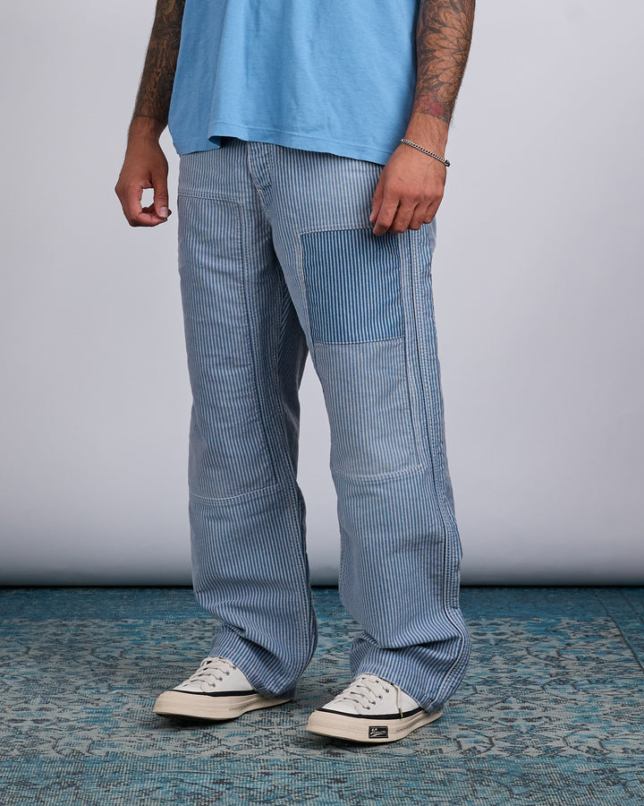 visvim Pastoral Pant Stripe Moleskin DMGD Blue