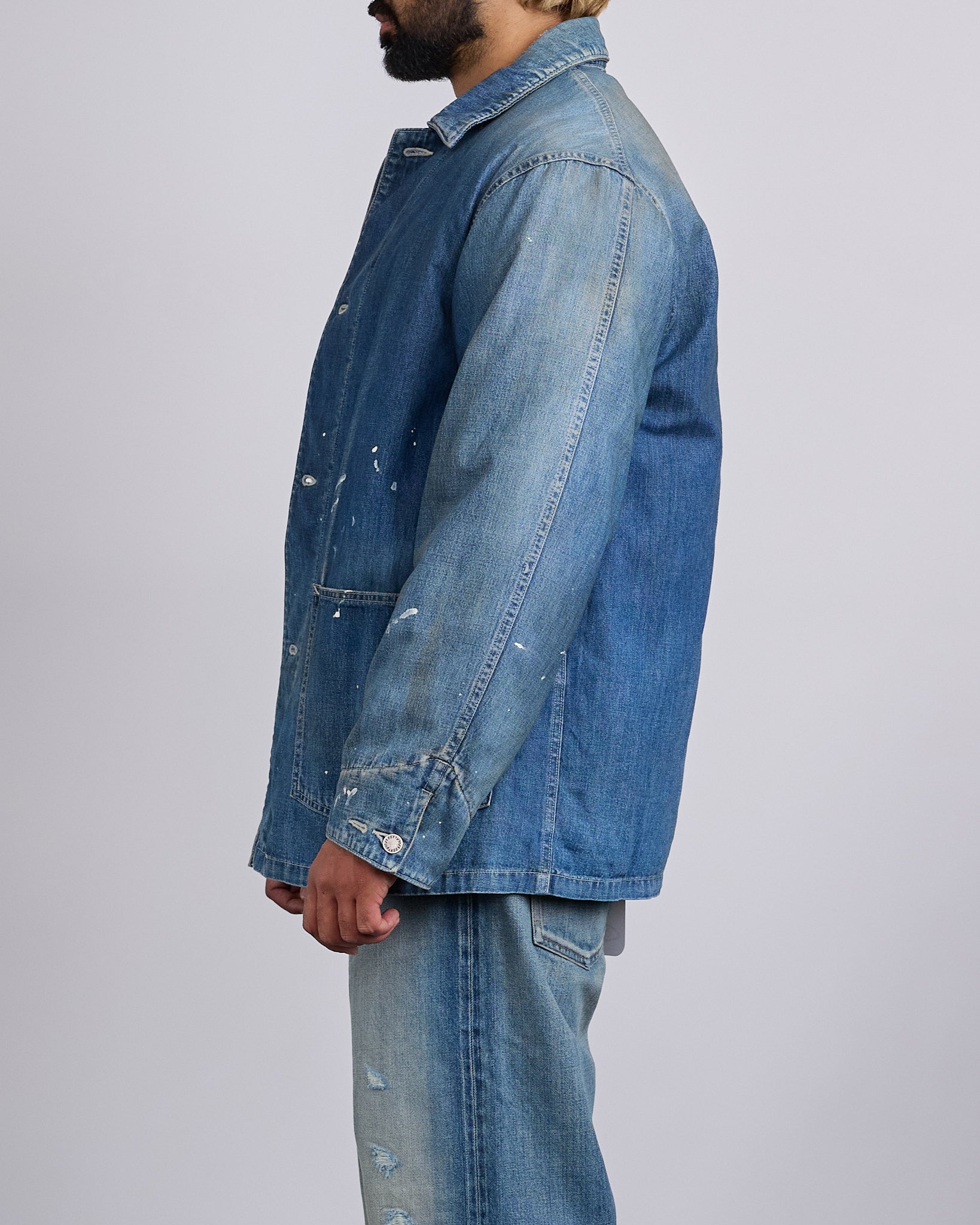 visvim Social Sculpture Coverall Down Jacket DMGD Indigo – LESS 17
