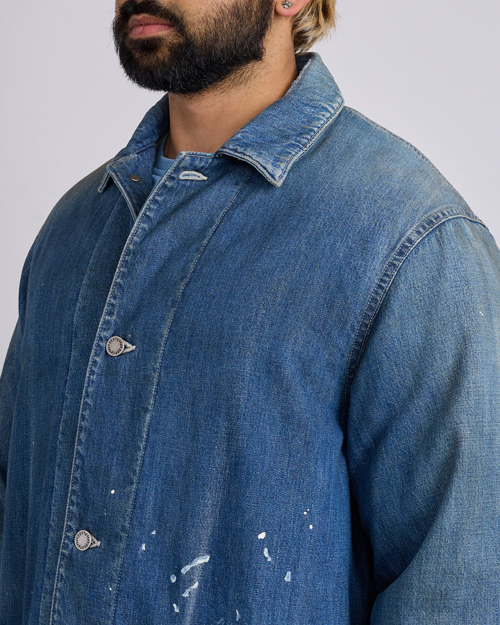 visvim Social Sculpture Coverall Down Jacket DMGD Indigo