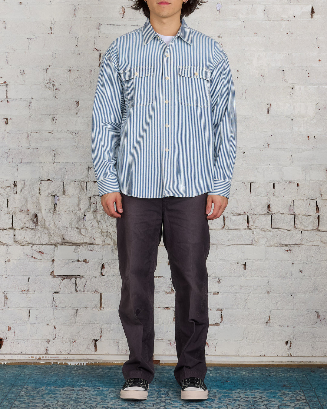 visvim Social Sculpture Langer Shirt Hickory DMGD