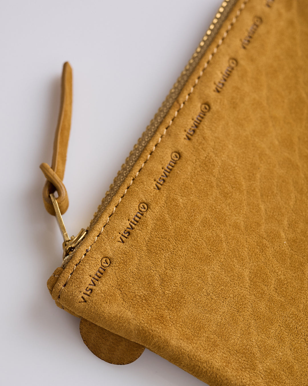 visvim Suede Essentials Case Mustard