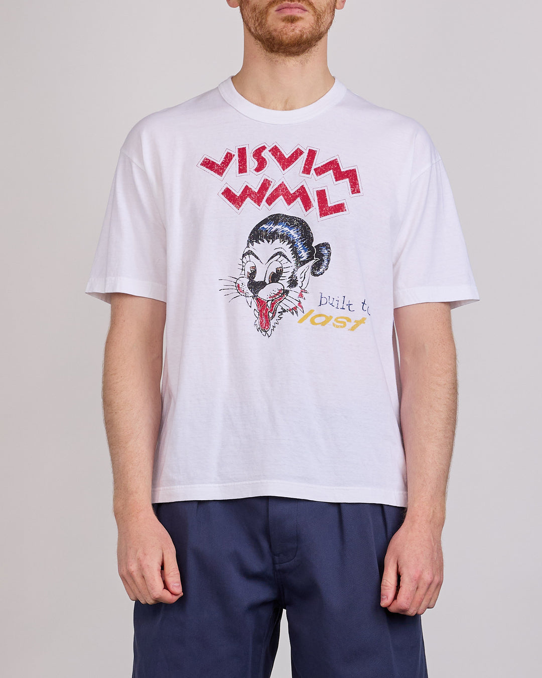 visvim Summer Spot Jumbo BTL T-Shirt DMGD White