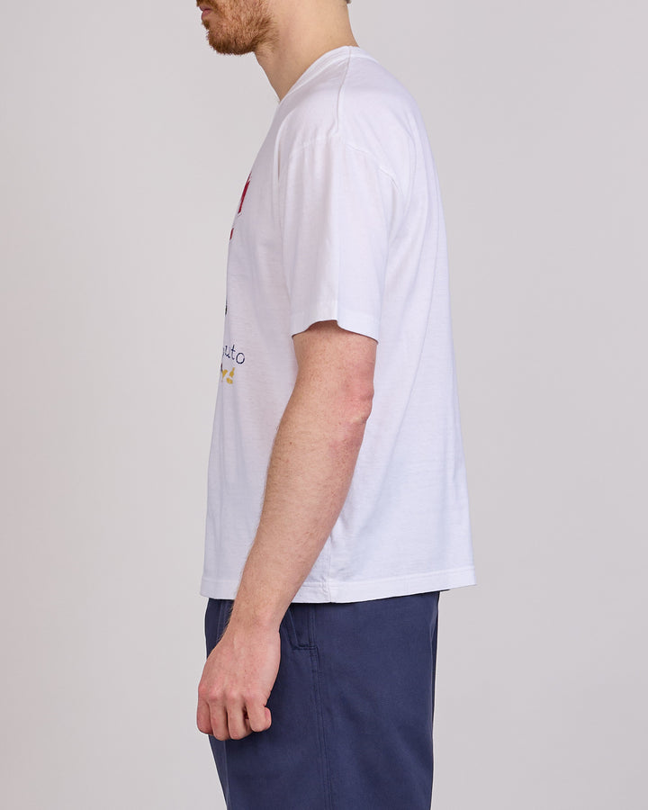 visvim Summer Spot Jumbo BTL T-Shirt DMGD White