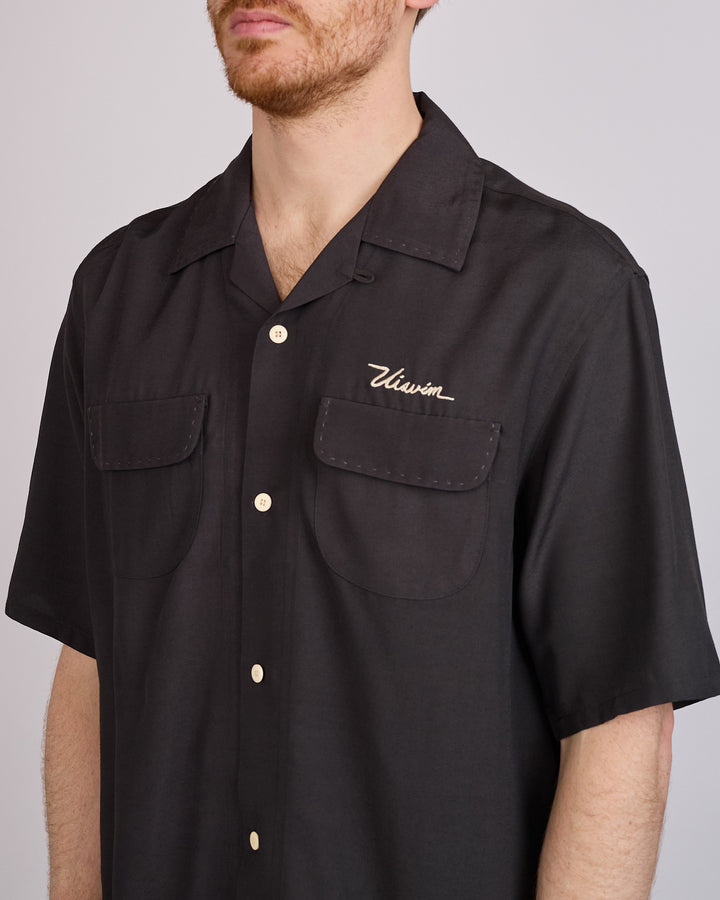 visvim Summer Spot Keesey Short Sleeve Button Shirt Charcoal