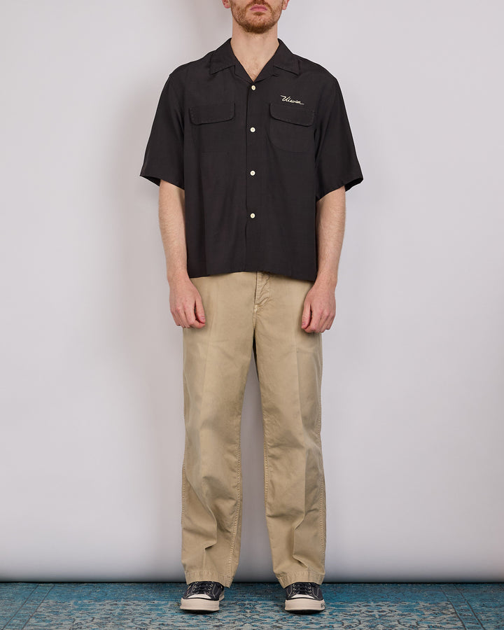 visvim Summer Spot Keesey Short Sleeve Button Shirt Charcoal