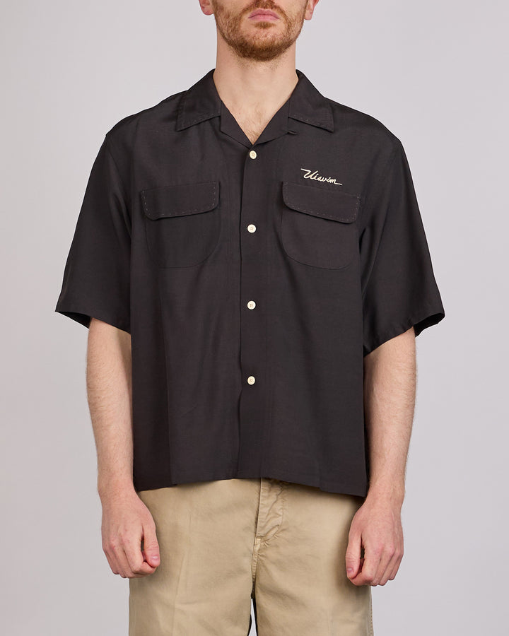 visvim Summer Spot Keesey Short Sleeve Button Shirt Charcoal