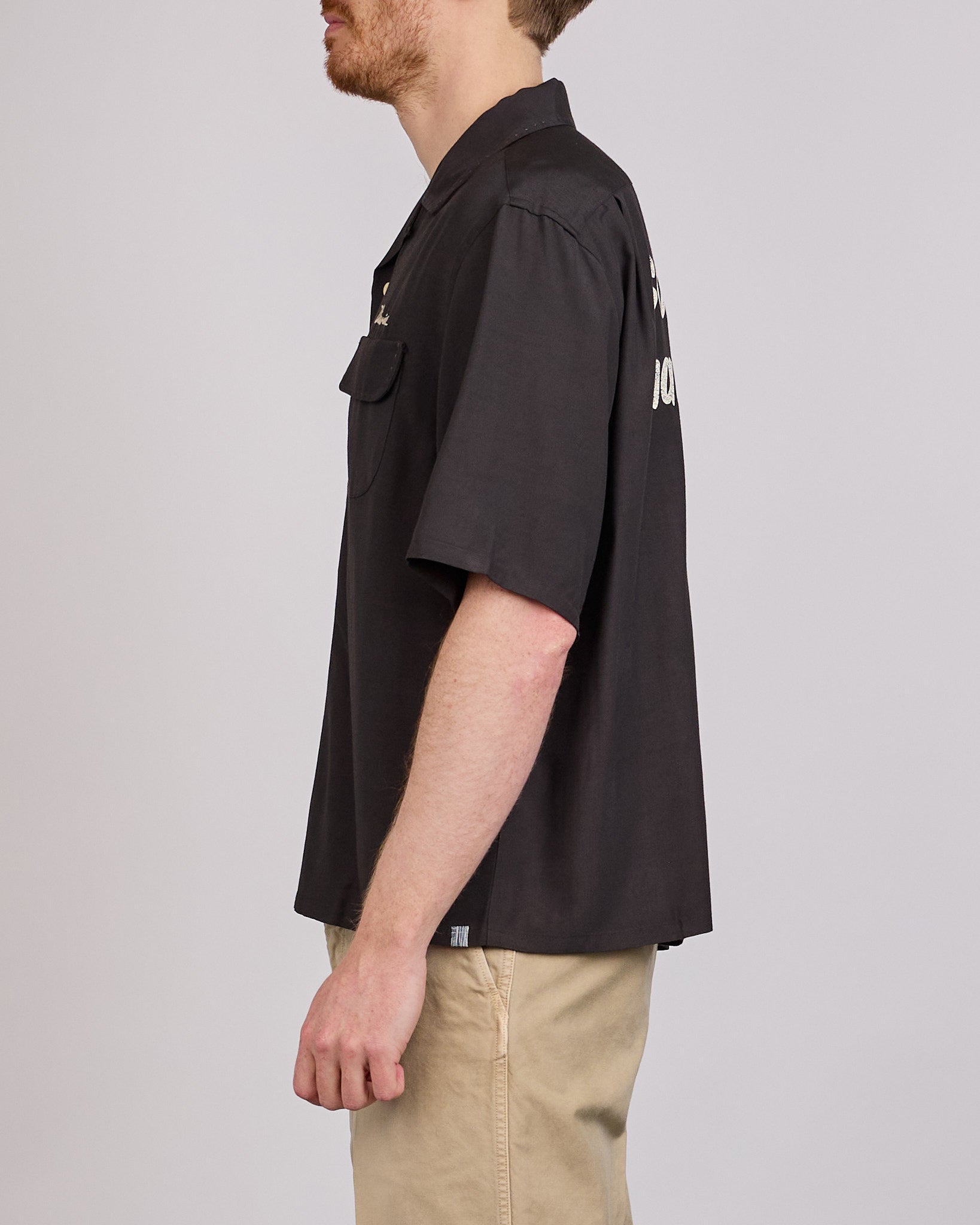 visvim Summer Spot Keesey Short Sleeve Button Shirt Charcoal – LESS 17