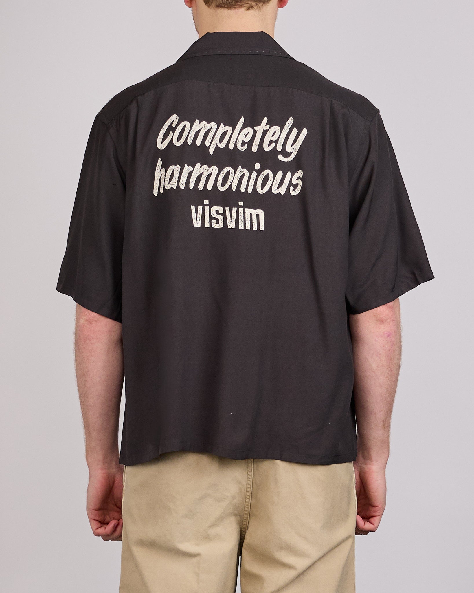 visvim Summer Spot Keesey Short Sleeve Button Shirt Charcoal – LESS 17