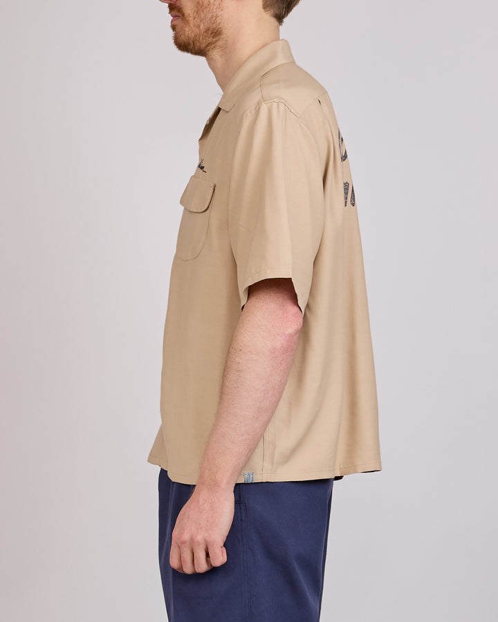 visvim Summer Spot Keesey Short Sleeve Button Shirt Ivory