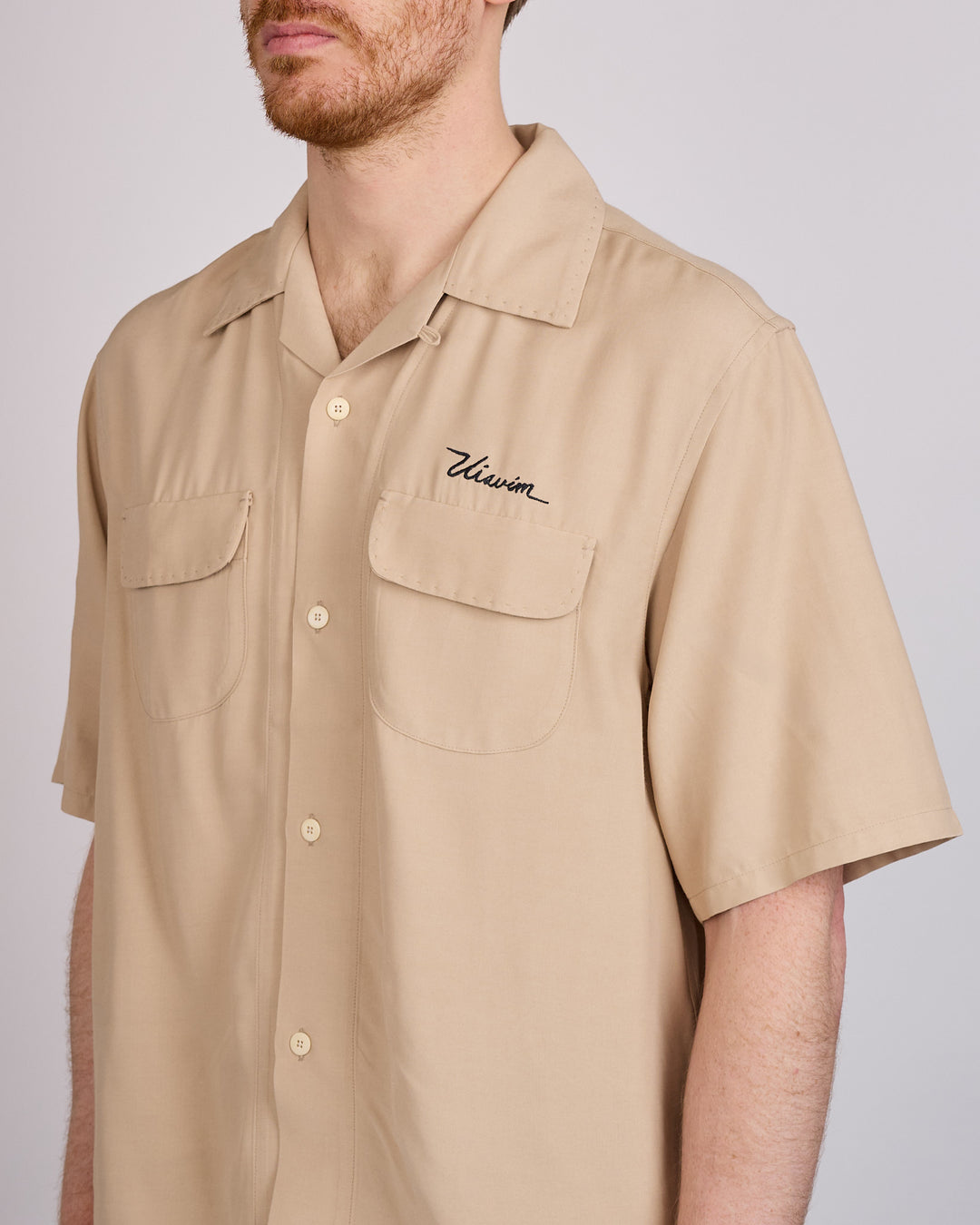 visvim Summer Spot Keesey Short Sleeve Button Shirt Ivory
